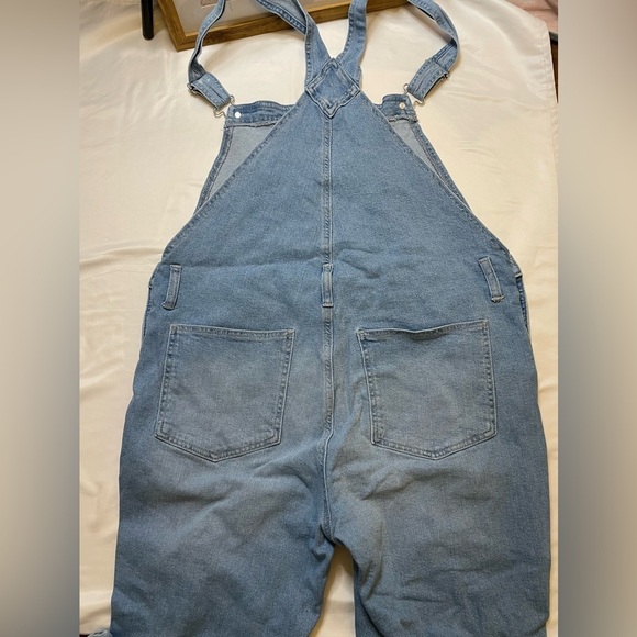 Celebrity Pink size XL light wash distressed overalls - Picture 5 of 6